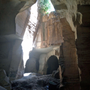 The Bazda Caves are actually immense quarries dating back to at least the 13th Century. The stone was used for construction in Urfa, Harran, and surrounding areas.