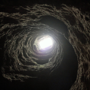 An air vent in the underground city of Derinkuyu