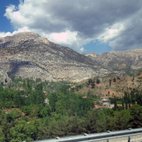 View from the bus while crossing the Taurus mountains.