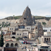 Göreme viewed from the Aydinli Cave Hotel 