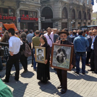 Protest on Istiklal Street in Istanbul
