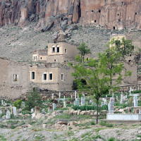 Ancient dwellings and graveyard on the outskirts of Kizilkaya