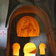 Ancient church at the Zelve Open Air Museum in Göreme