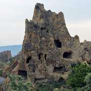 Ancient caves at the Zelve Open Air Museum in Göreme